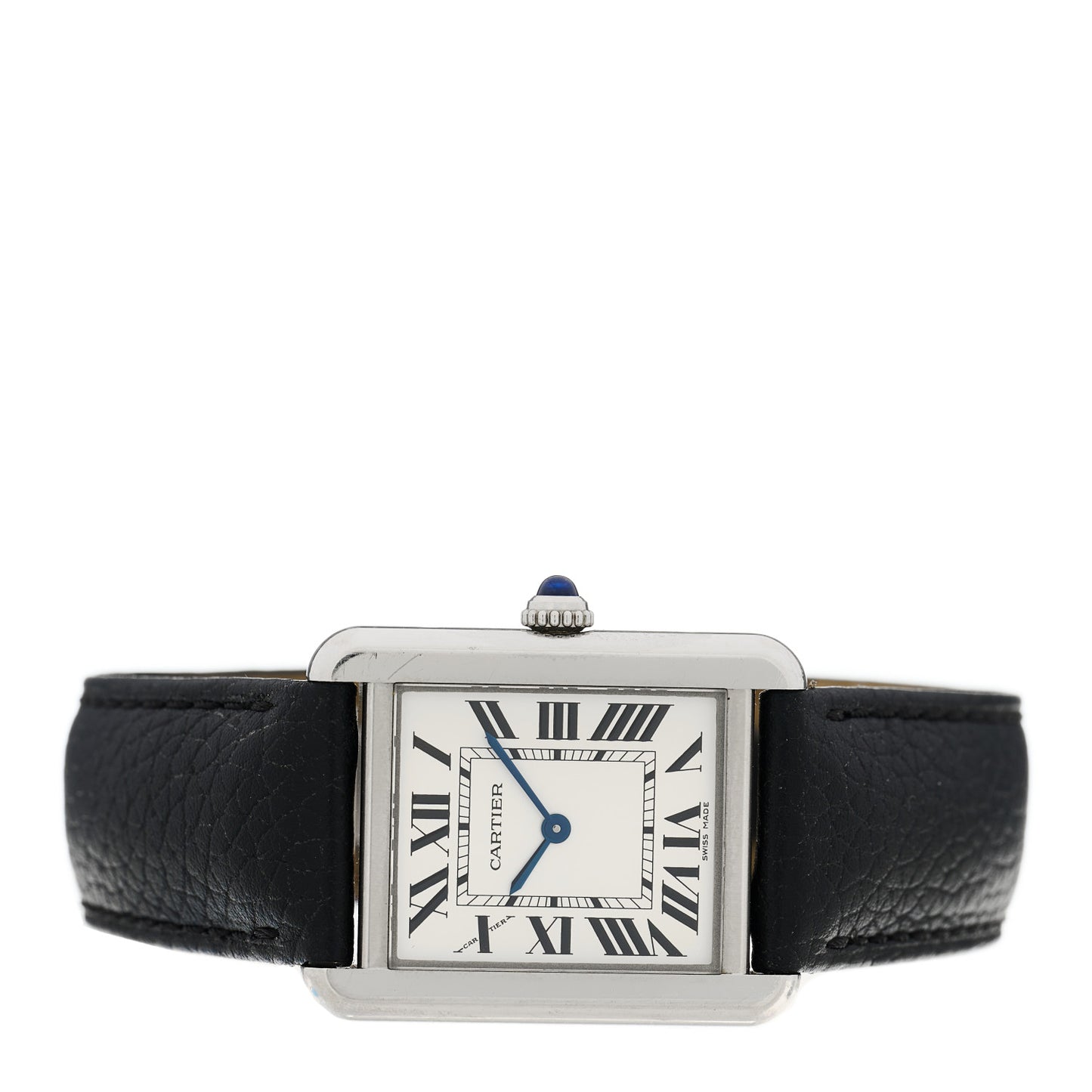 Stainless Steel Calfskin 24mm Tank Solo Quartz Watch