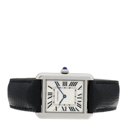 Cartier Stainless Steel Calfskin 24mm Tank Solo Quartz Watch 2 of 4