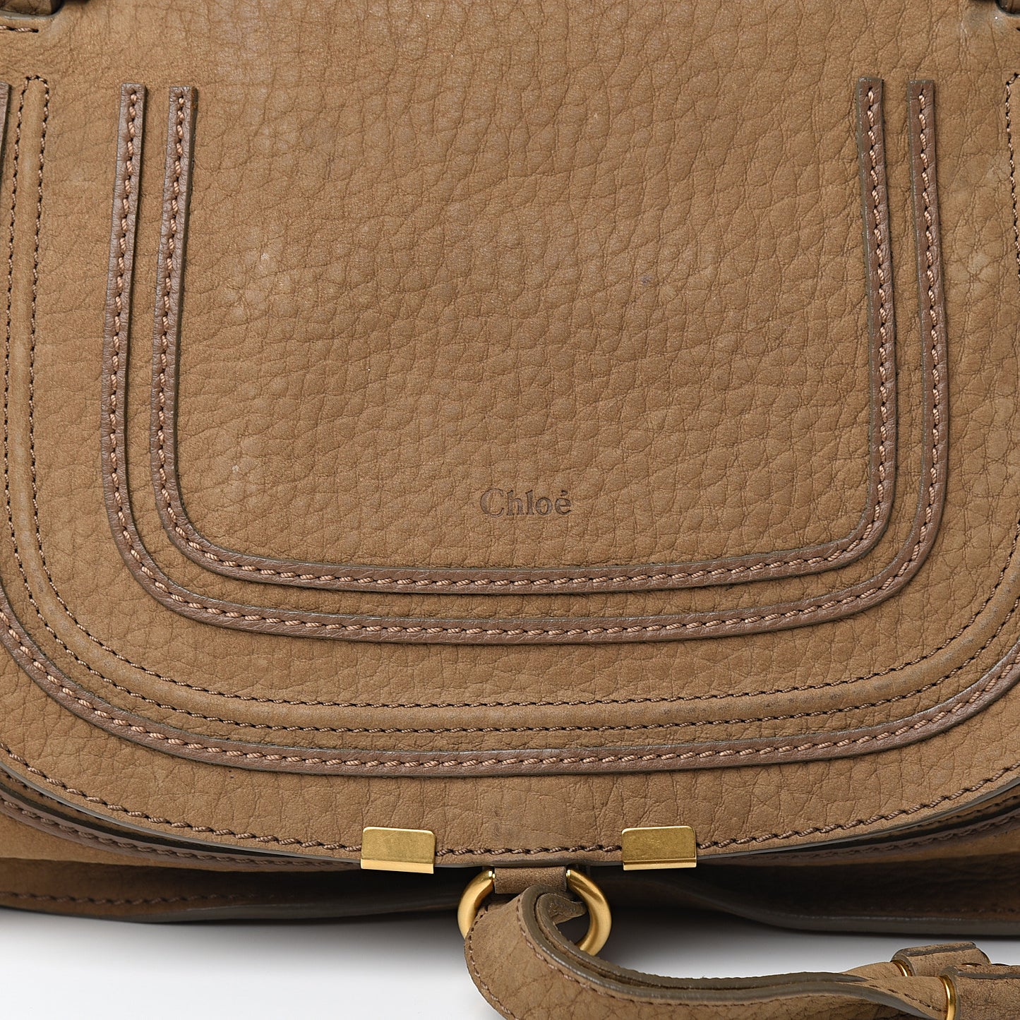 Nubuck Calfskin Medium Marcie Satchel Nut