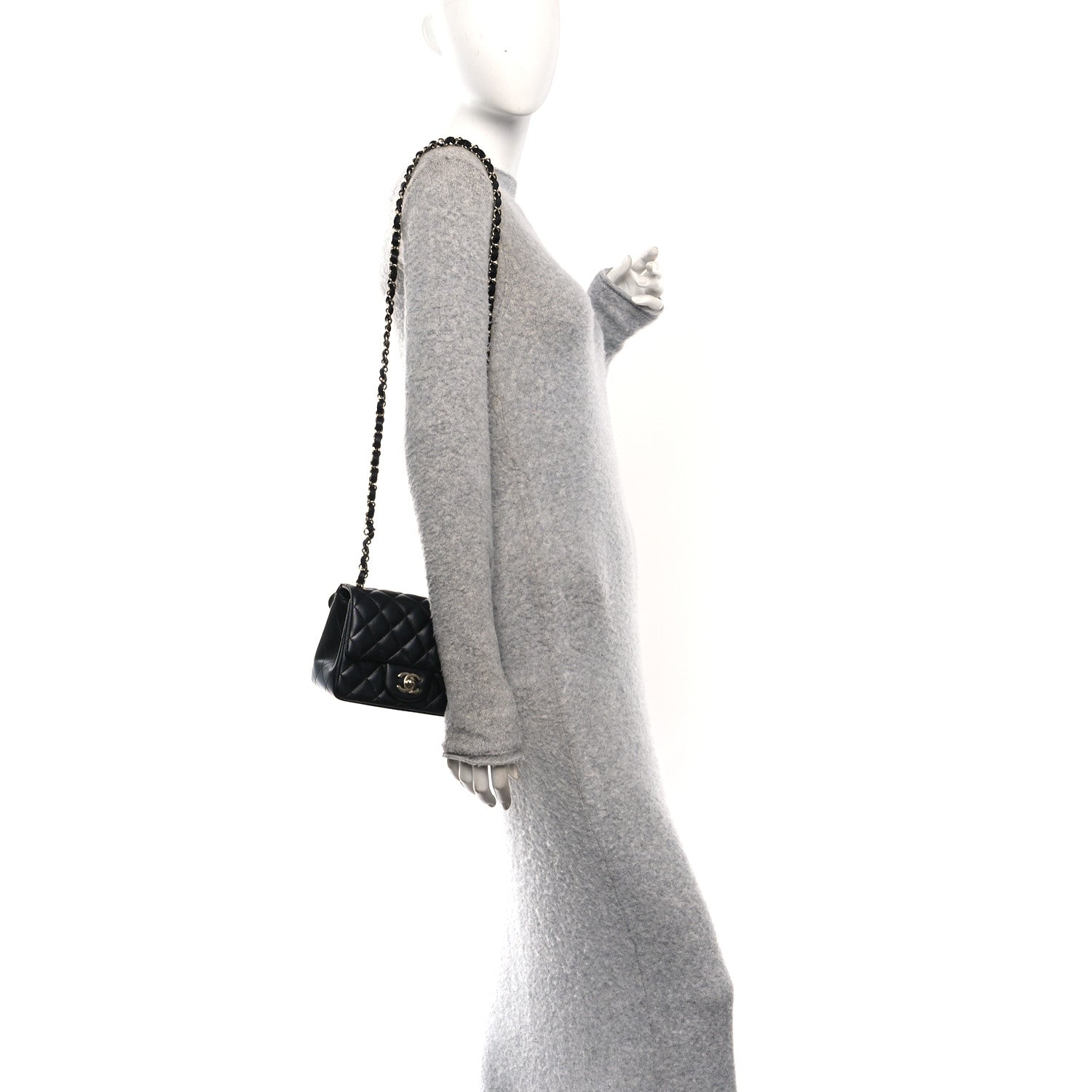 Chanel Lambskin Quilted Mini Square Flap Black 2 of 10