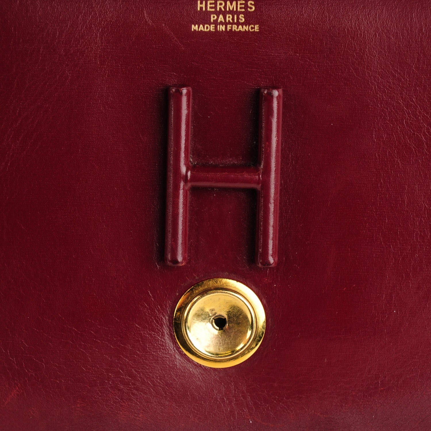 Hermes Box Gaine Clutch Rouge H 5 of 13