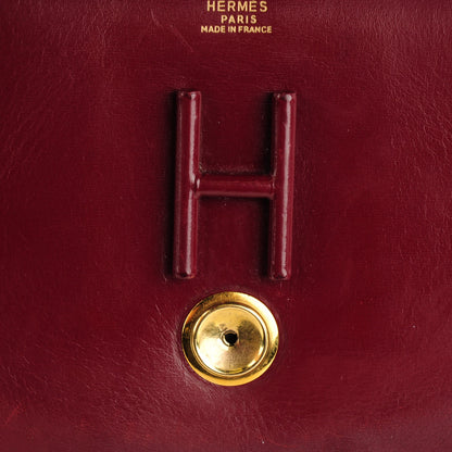 Hermes Box Gaine Clutch Rouge H 5 of 13