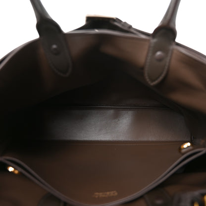 Prada Scamosciato Large Buckle Bag With Belt Cacao 5 of 9