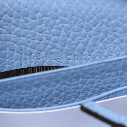 Gucci Monogram Dollar Calfskin Zip Around Wallet Beige Ebony Mineral Blue 7 of 10