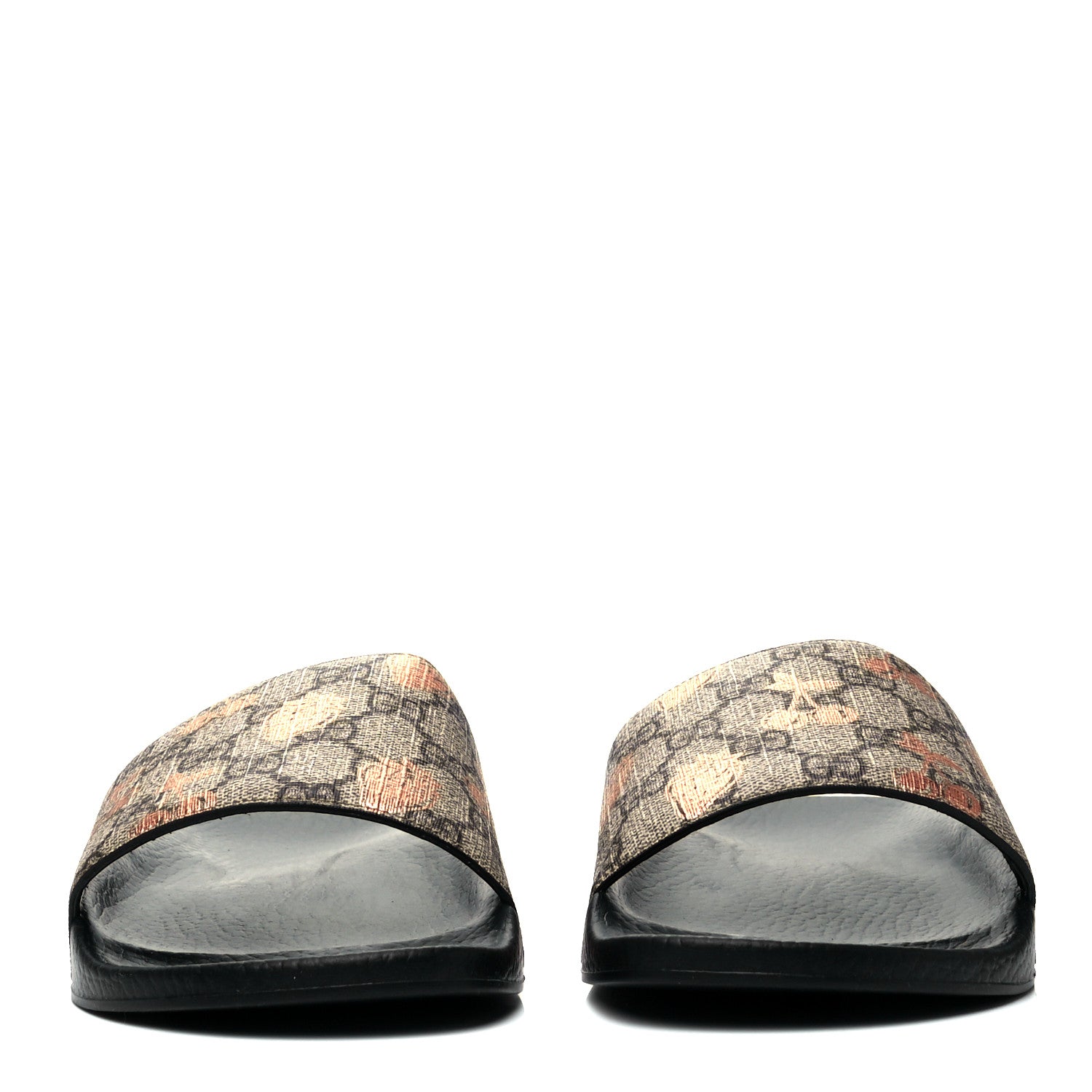 Gucci GG Supreme Monogram Berry Womens Slide Sandals 40 Beige Light Copper 2 of 7