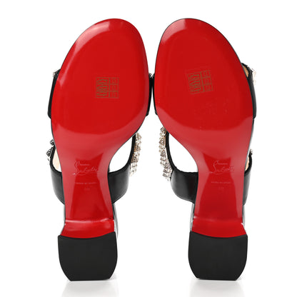 Christian Louboutin Calfskin Studded Tina Goes Mad 55 Slide Sandals 40 Black 5 of 7