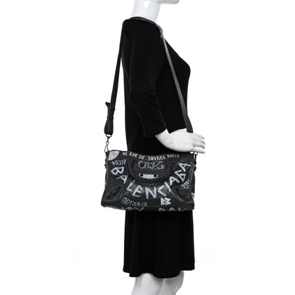 Balenciaga Agneau Arena Graffiti All Over Classic Hardware S City Gris Fossile White 2 of 11