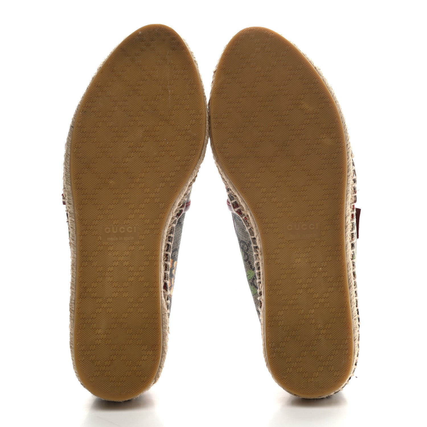 Gucci GG Supreme Monogram Tian Womens Espadrilles 35 Beige Multicolor Red 5 of 9