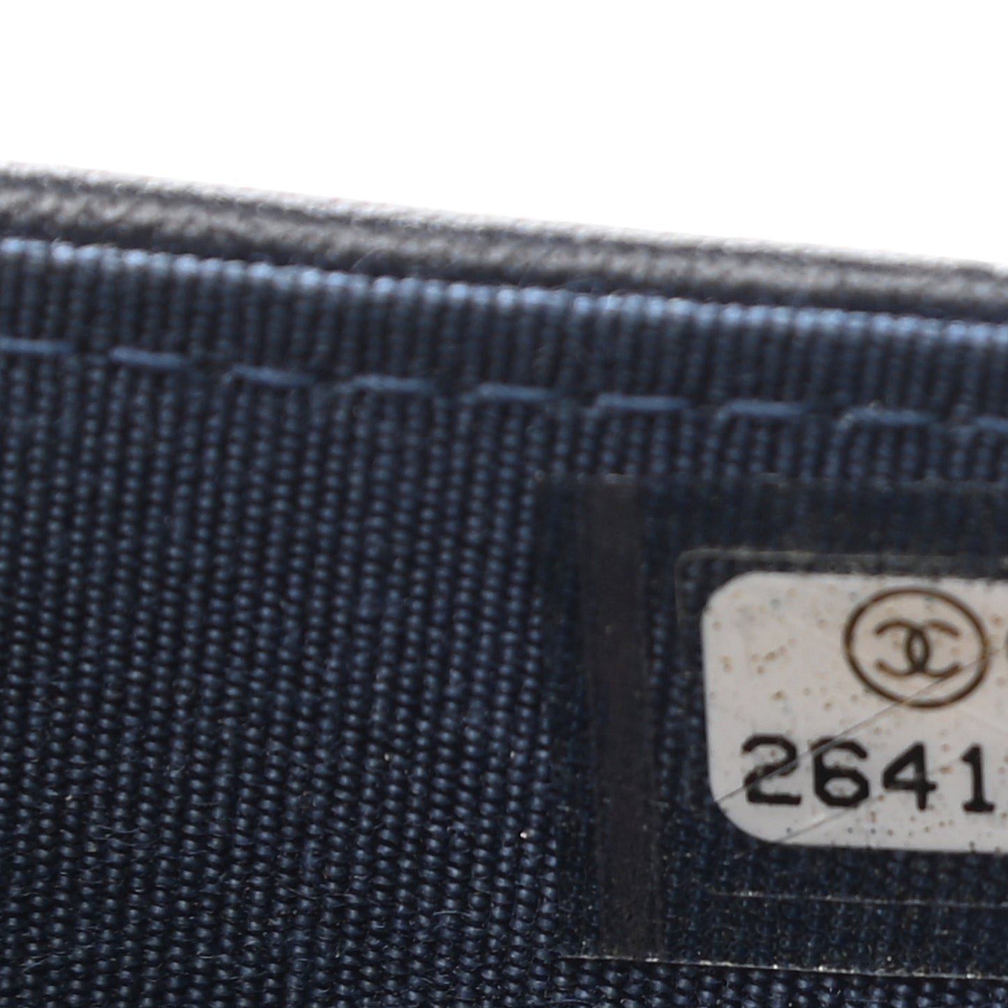 Goatskin Chevron Quilted Card Holder Flap Wallet Blue