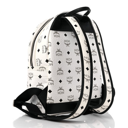 MCM Visetos Studded Small Stark M Backpack White 3 of 9