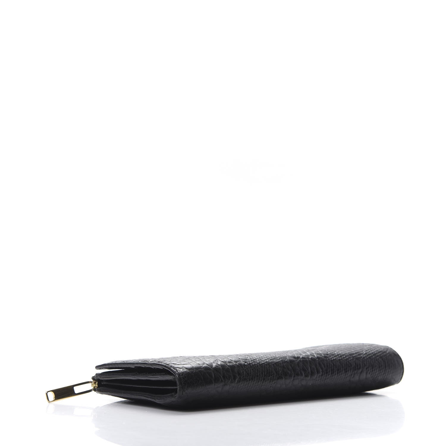 Burberry Signature Grain Calfskin Check Embossed Alvington Continental Wallet Black 4 of 7