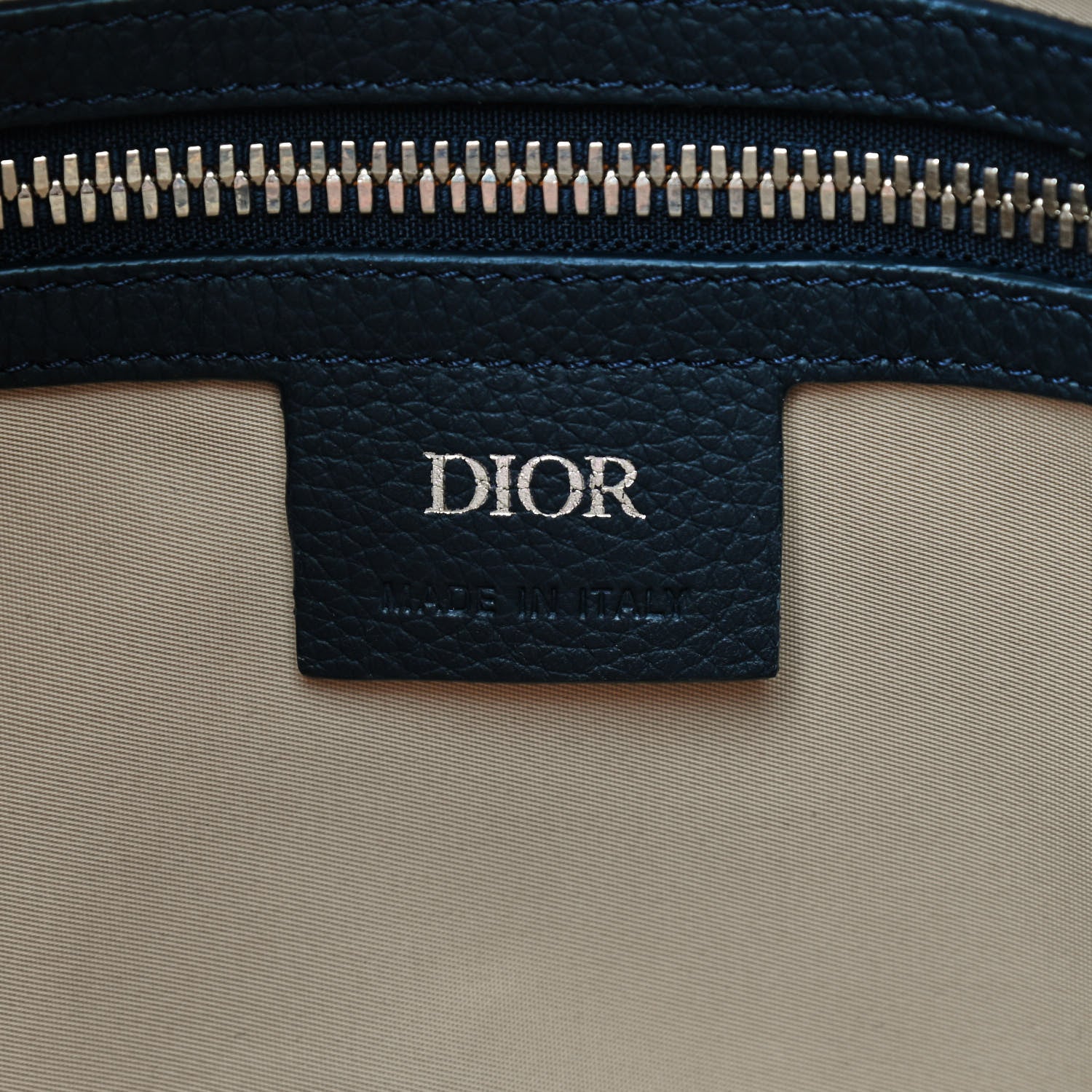 Christian Dior HOMME Oblique Canvas Grained Calfskin Large Three-Tone Tote Beige 6 of 9