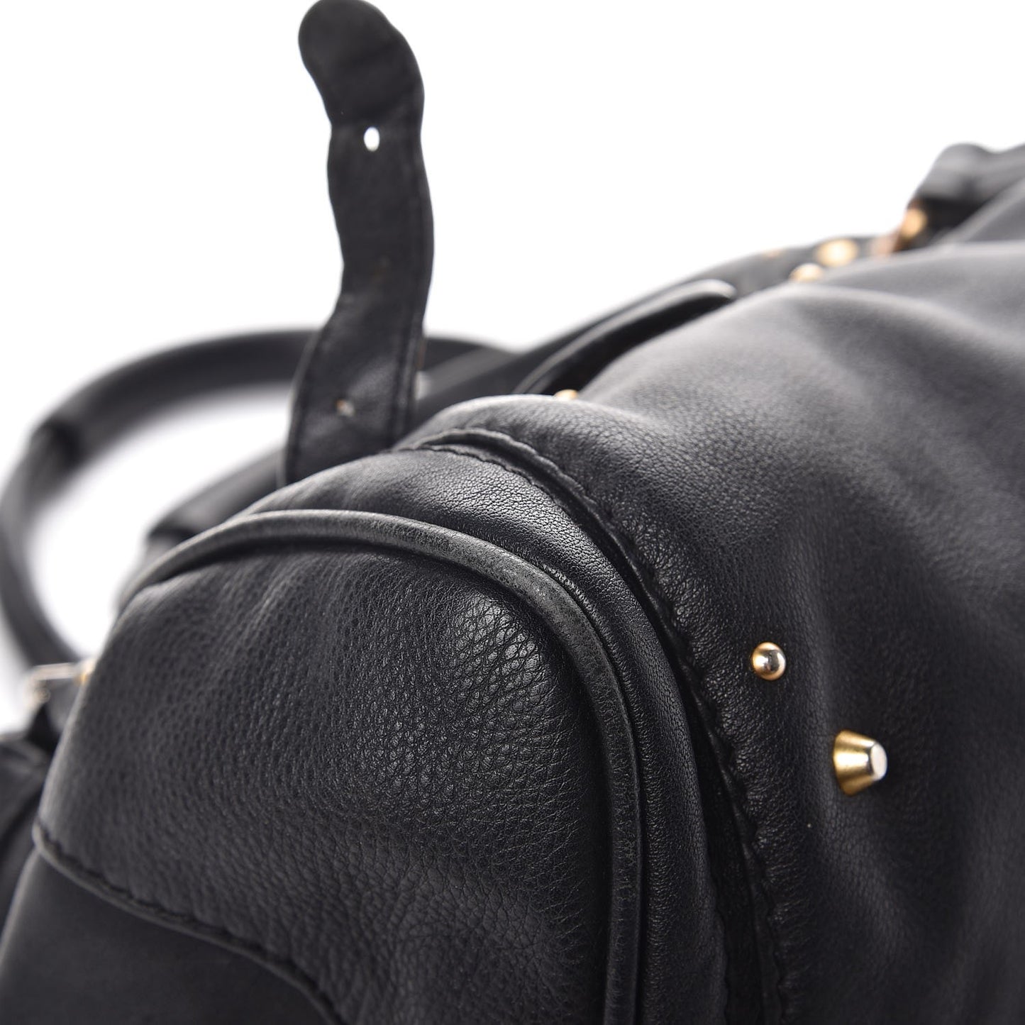 Calfskin Medium Paddington Satchel Black