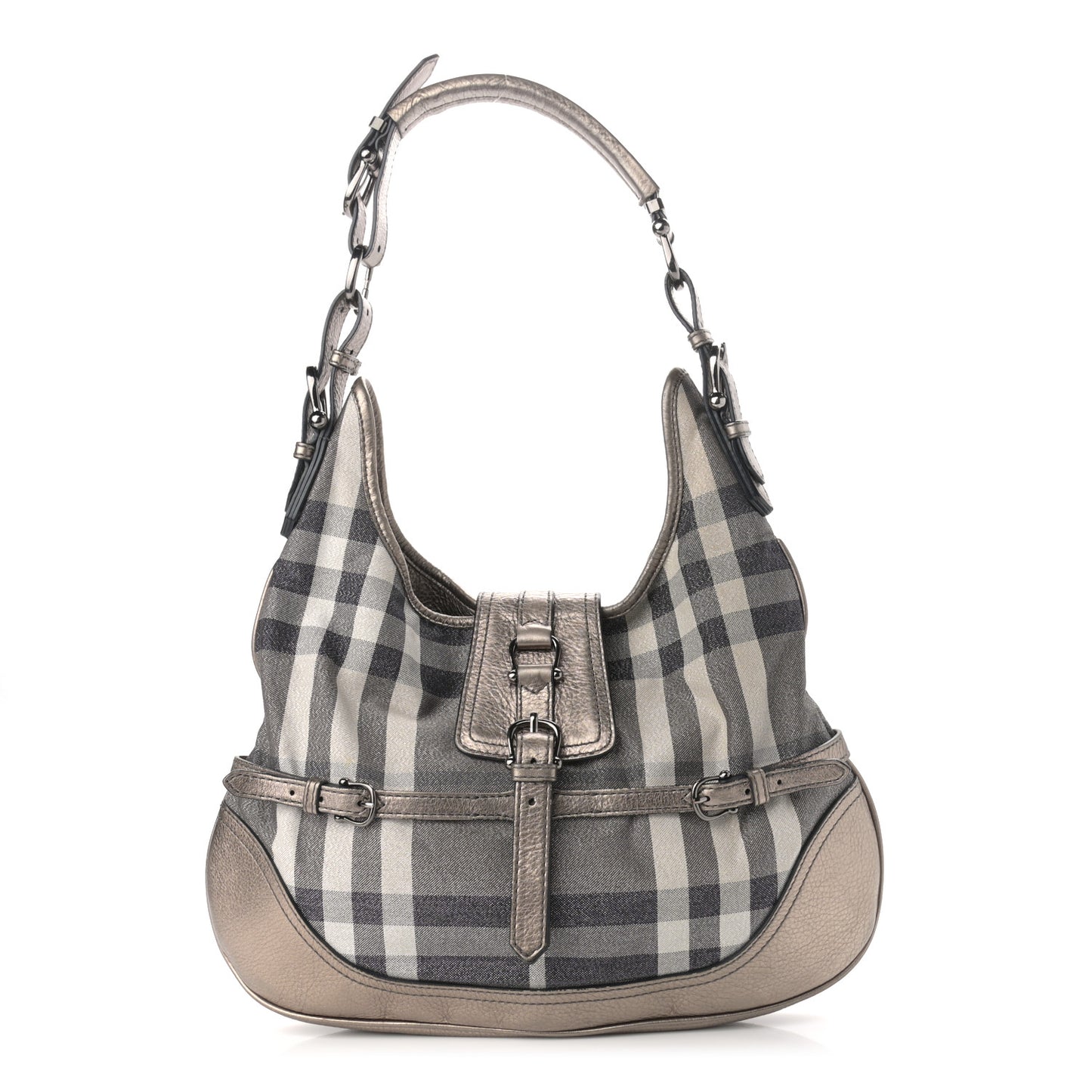Shimmer Check Brooke Hobo Silver