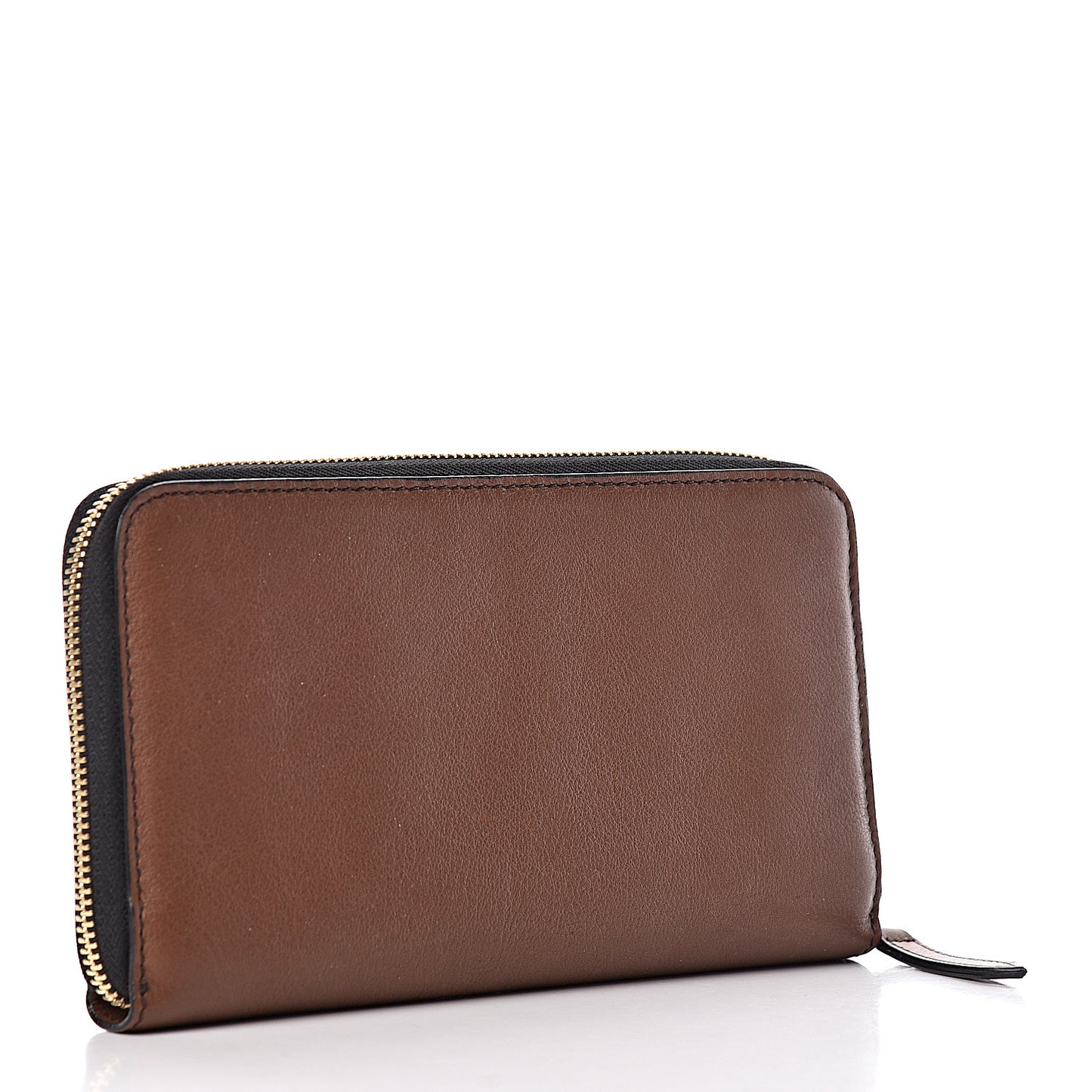 Signature Grain Calfskin Soft Renfrew Zip Around Wallet Tan