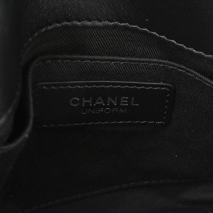 Chanel Calfskin Quilted CC Uniform Flap Belt Bag Black 6 of 9