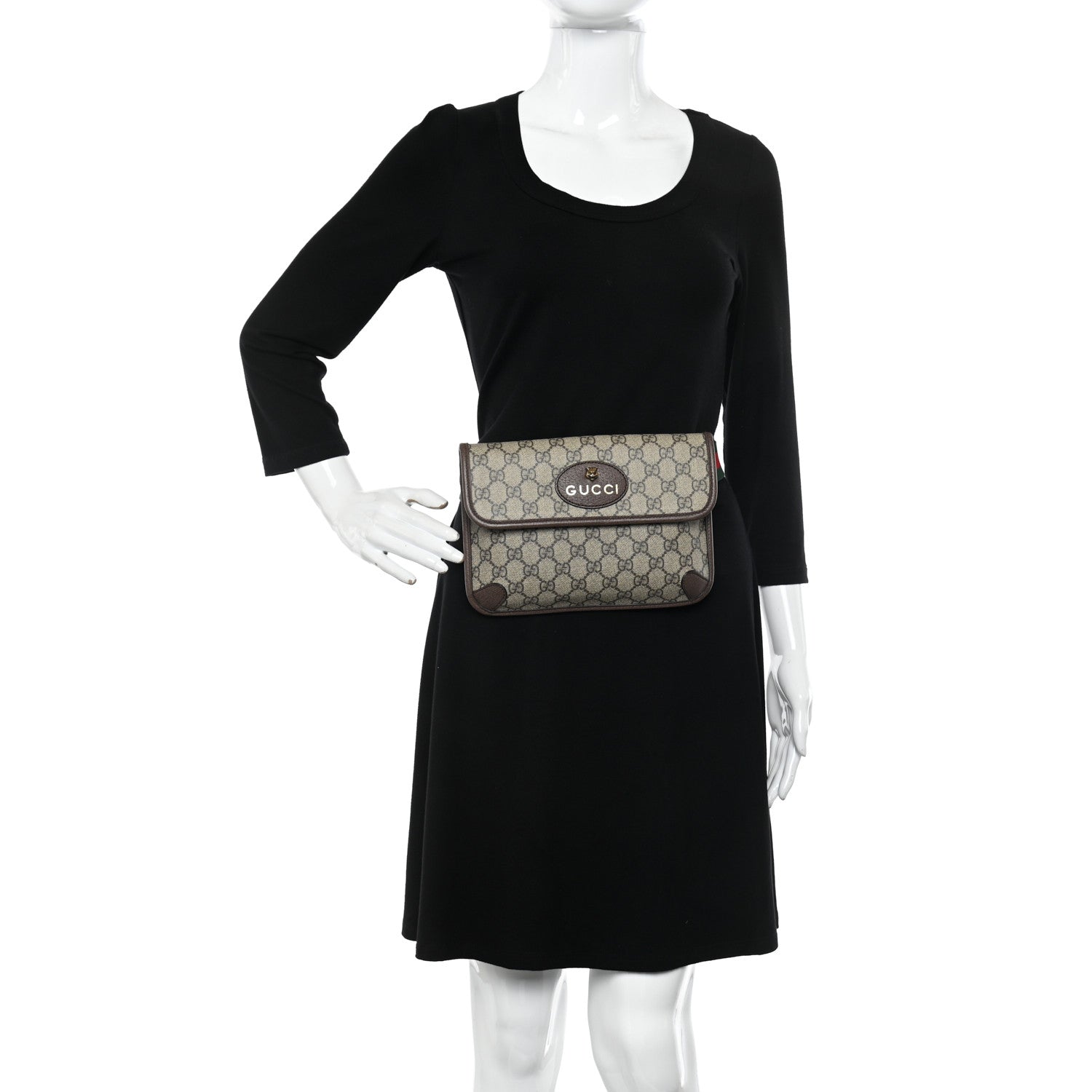 Gucci GG Supreme Monogram Neo Vintage Web Belt Bag Brown 2 of 10