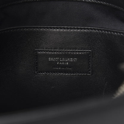 Saint Laurent Grain De Poudre Medium West Hollywood Monogram Fold-Over Black 7 of 13