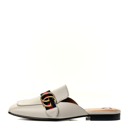 Gucci Calfskin Web Womens Peyton GG Slippers 36 Mystic White 1 of 8