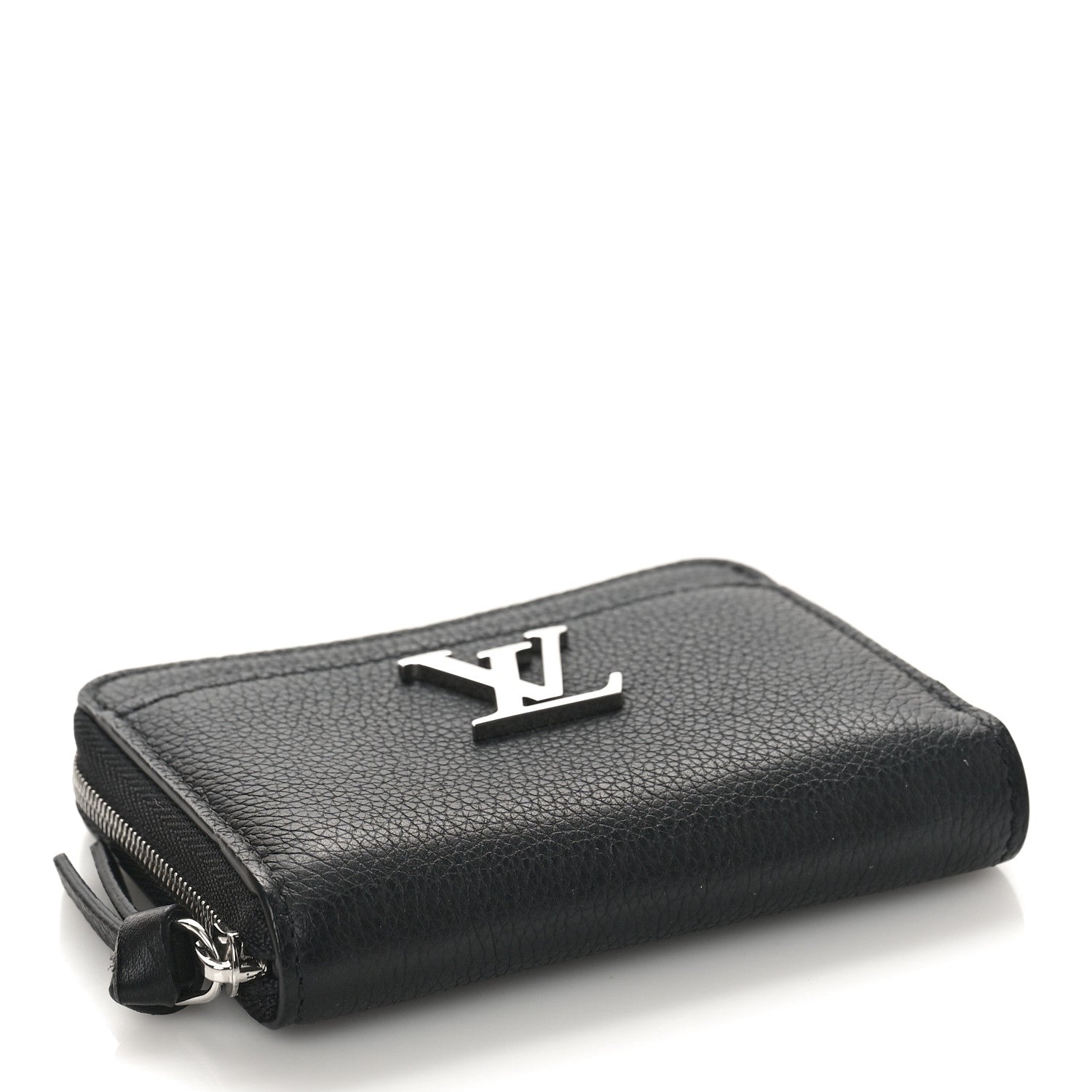 Louis Vuitton LOUIS VUITTON Calfskin Lockme Zippy Coin Purse Black 4 of 9