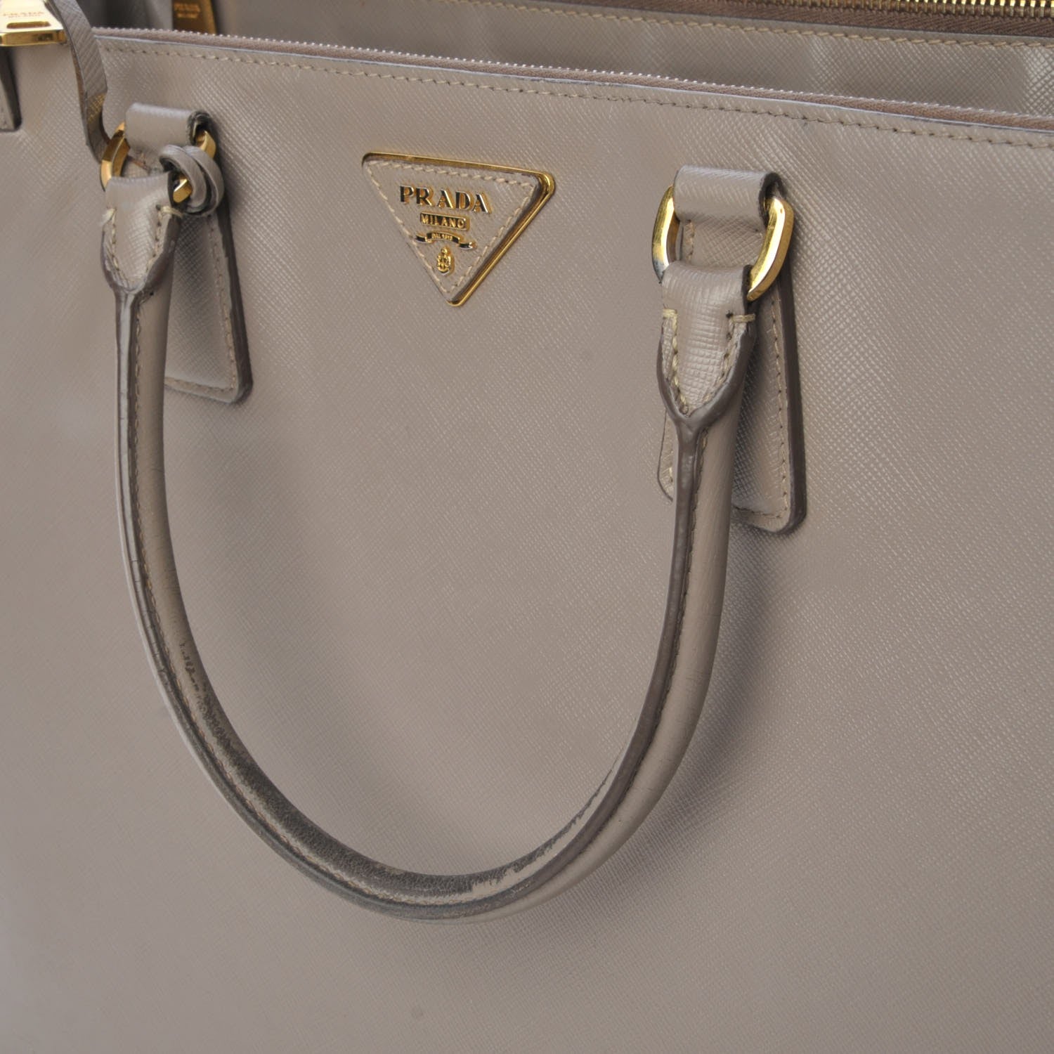 Prada Saffiano Lux Extra Large Galleria Double Zip Tote Argilla 12 of 26