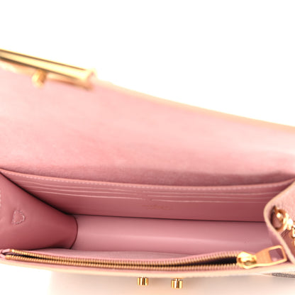 Louis Vuitton Damier Azur Croisette Chain Wallet Rose Ballerine 5 of 9