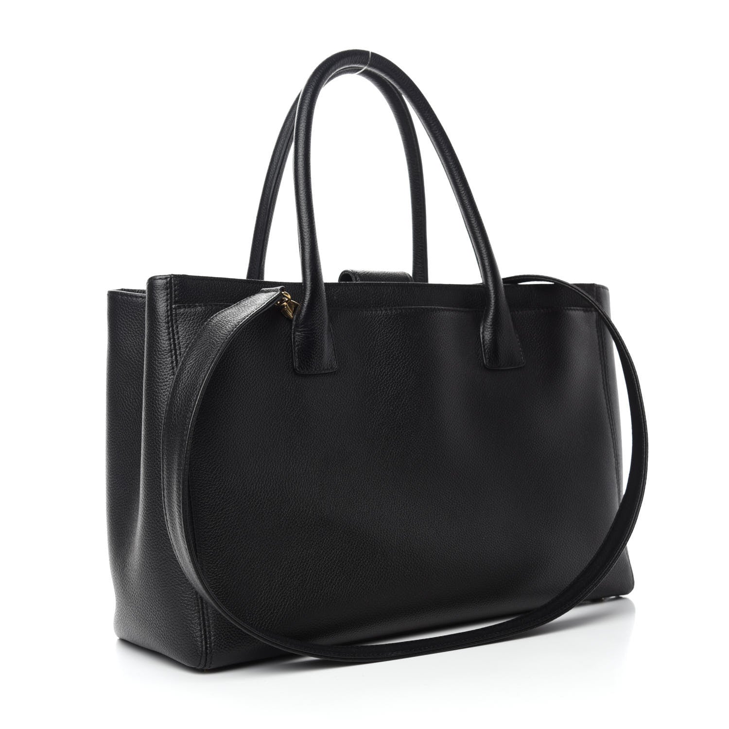 Chanel Calfskin Cerf Executive Shopper Tote Black 3 of 10