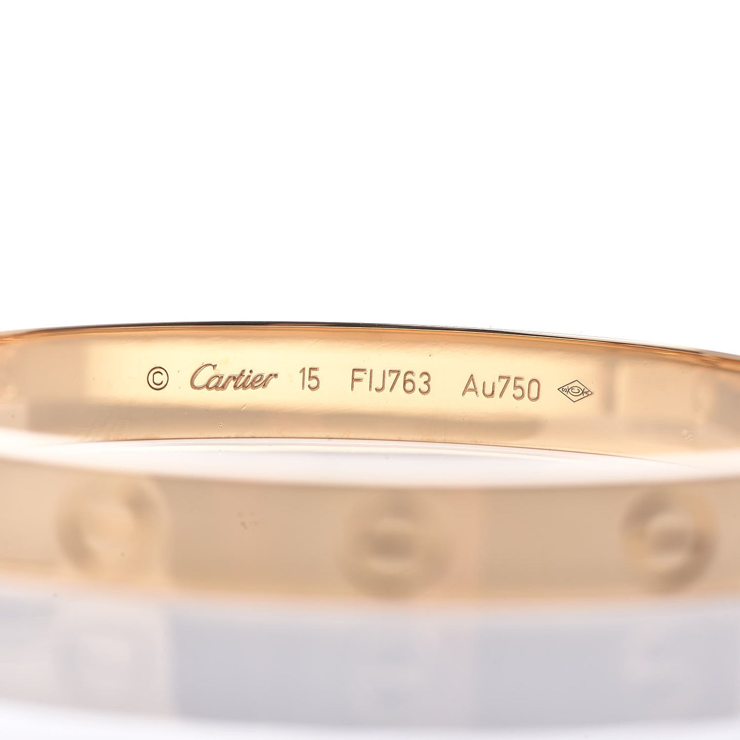 18K Yellow Gold LOVE Bracelet 15