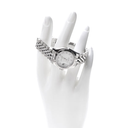 Rolex Stainless Steel 18K White Gold 26mm Oyster Perpetual Datejust Watch White Roman 179174 2 of 6