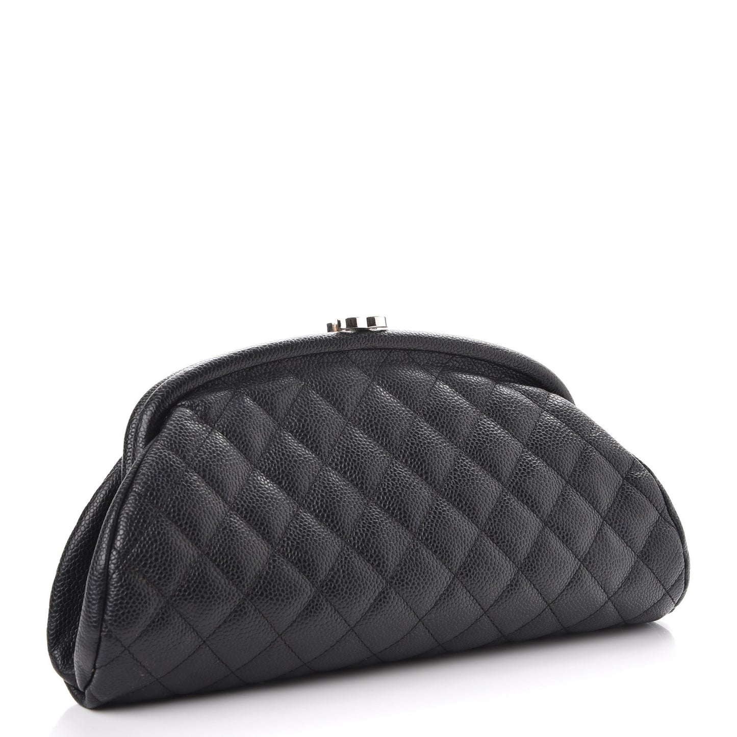Caviar Quilted Timeless Clutch Black