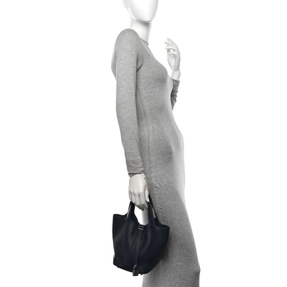 Hermes Taurillon Clemence Picotin Lock 18 PM Bleu Saphir 2 of 14