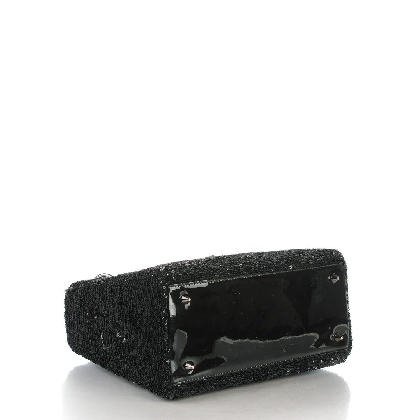 Sequin Medium Lady Dior Black