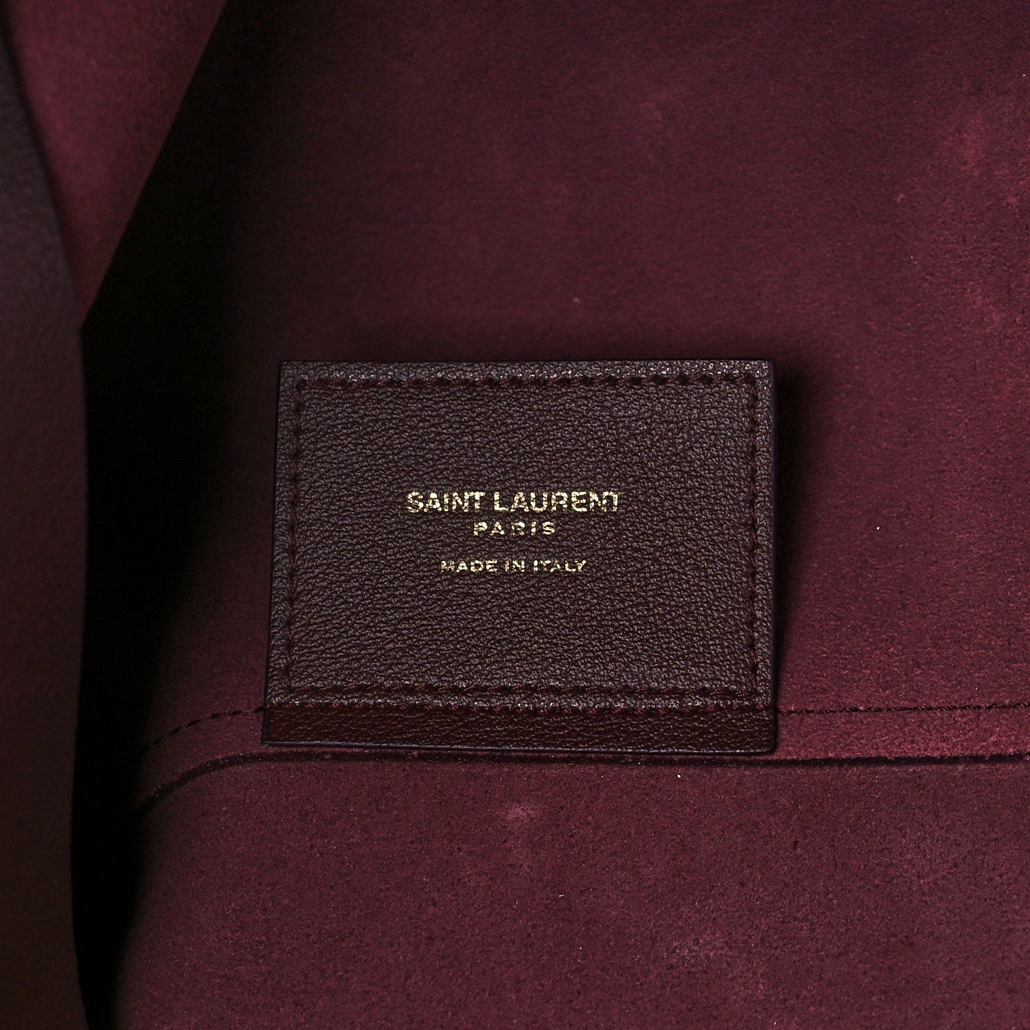 Saint Laurent Calfskin Large Shopping Tote Old Bordeaux 6 of 10