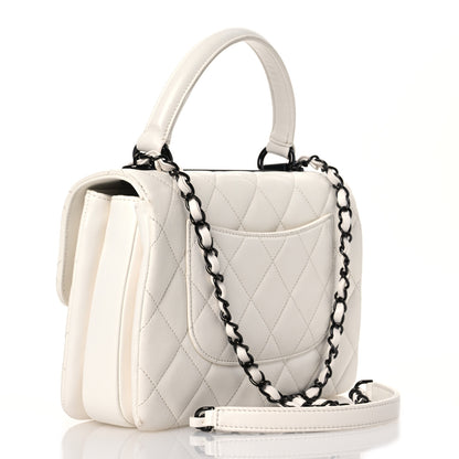 Chanel Lambskin Quilted Small Trendy CC Dual Handle Flap Bag White 3 of 20
