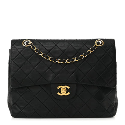 Chanel Lambskin Quilted Medium Double Flap Black 1 of 15