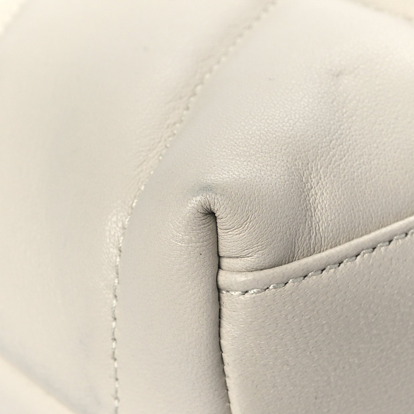 Lambskin Quilted Toy Loulou Puffer Monogram Chain Satchel Crema Soft