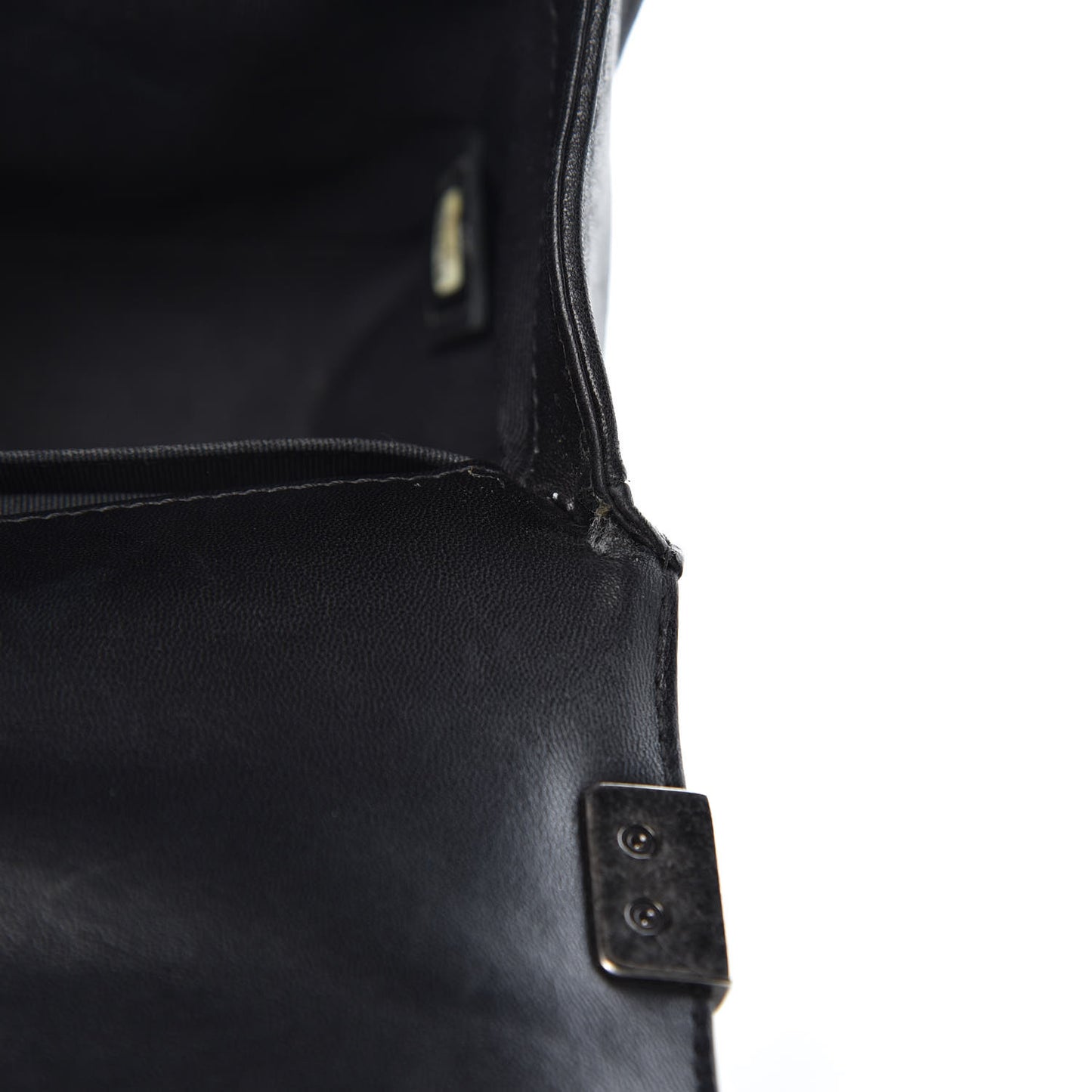 Lambskin Quilted Medium Boy Flap Black