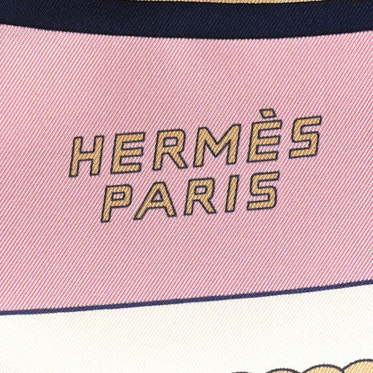 Hermes Silk La Berline Bayadere Scarf 90 Vieux Rose Rouge 2 of 5