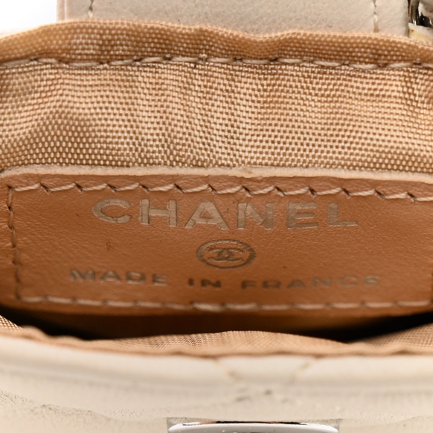 Chanel Lambskin Quilted Phone Holder On Chain White 6 of 9