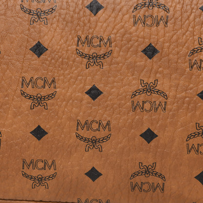 MCM Visetos Medium Liz Reversible Shopper Tote Cognac Yellow 11 of 13