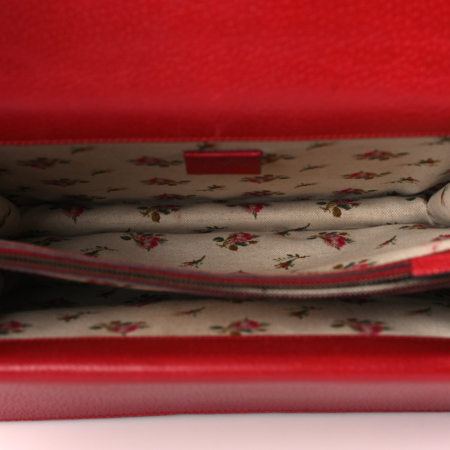 Gucci Textured Calfskin Web Medium Dionysus Shoulder Bag Hibiscus Red 5 of 10