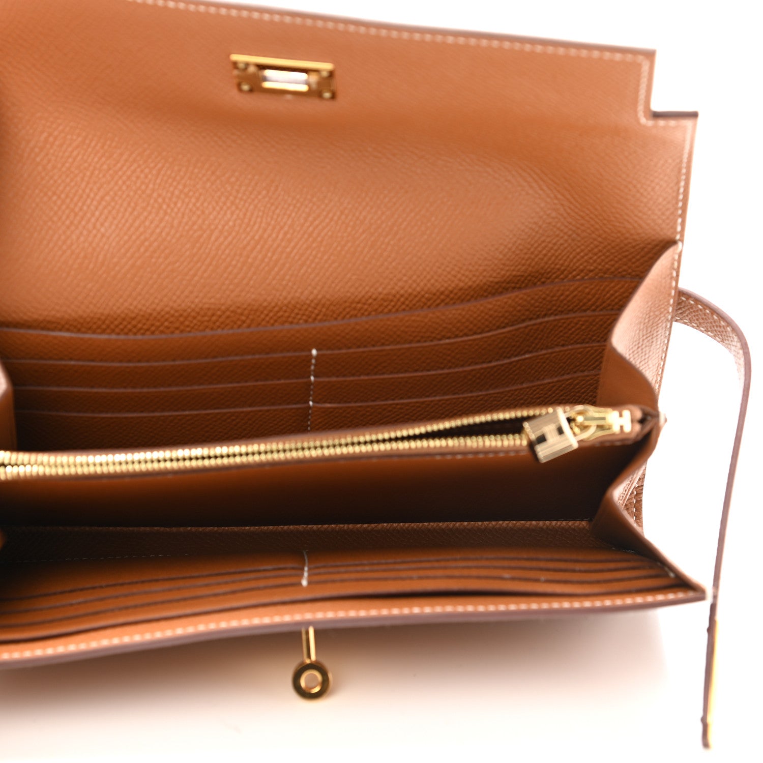 Hermes Epsom Kelly Longue Wallet Gold 5 of 7