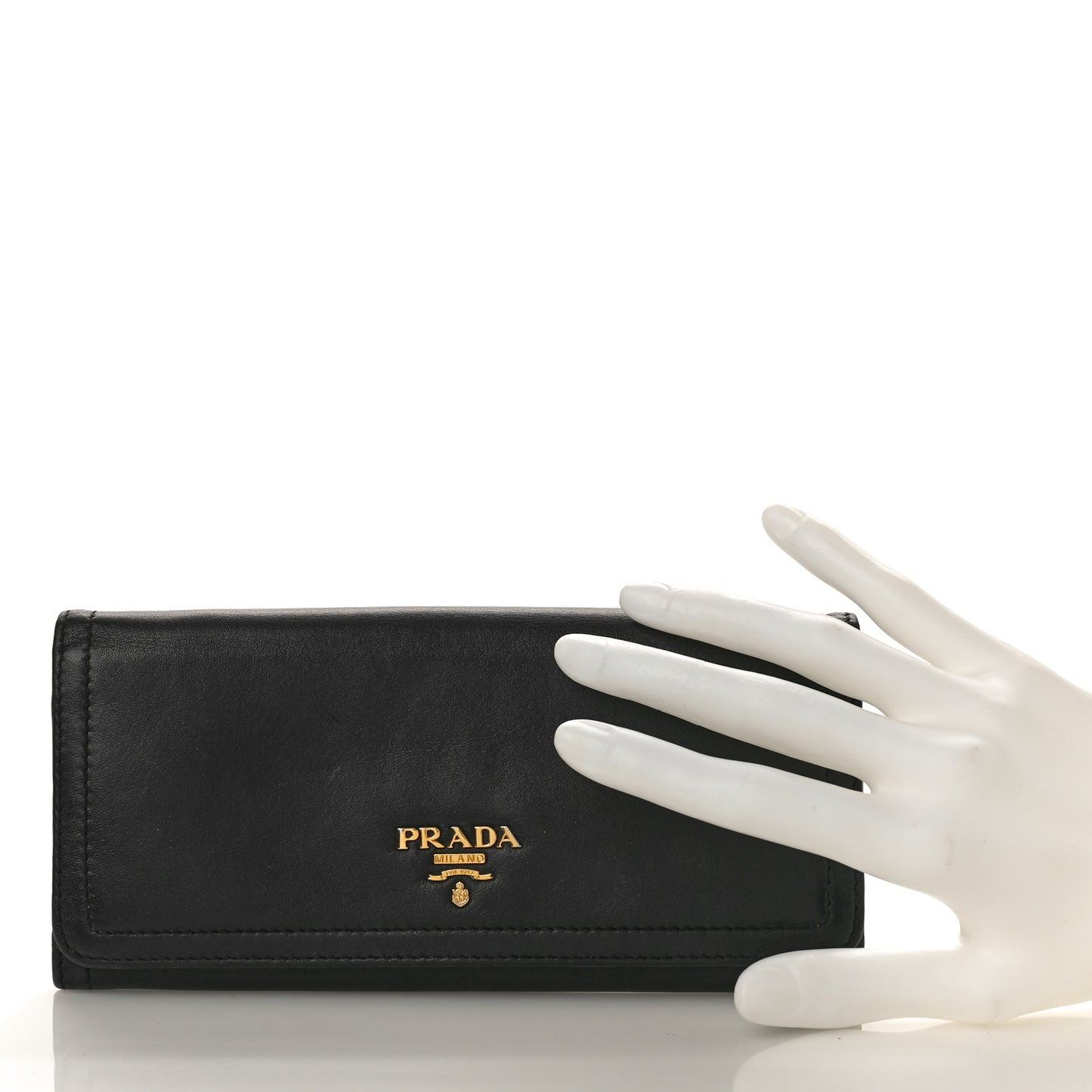Soft Calfskin Continental Flap Wallet Black