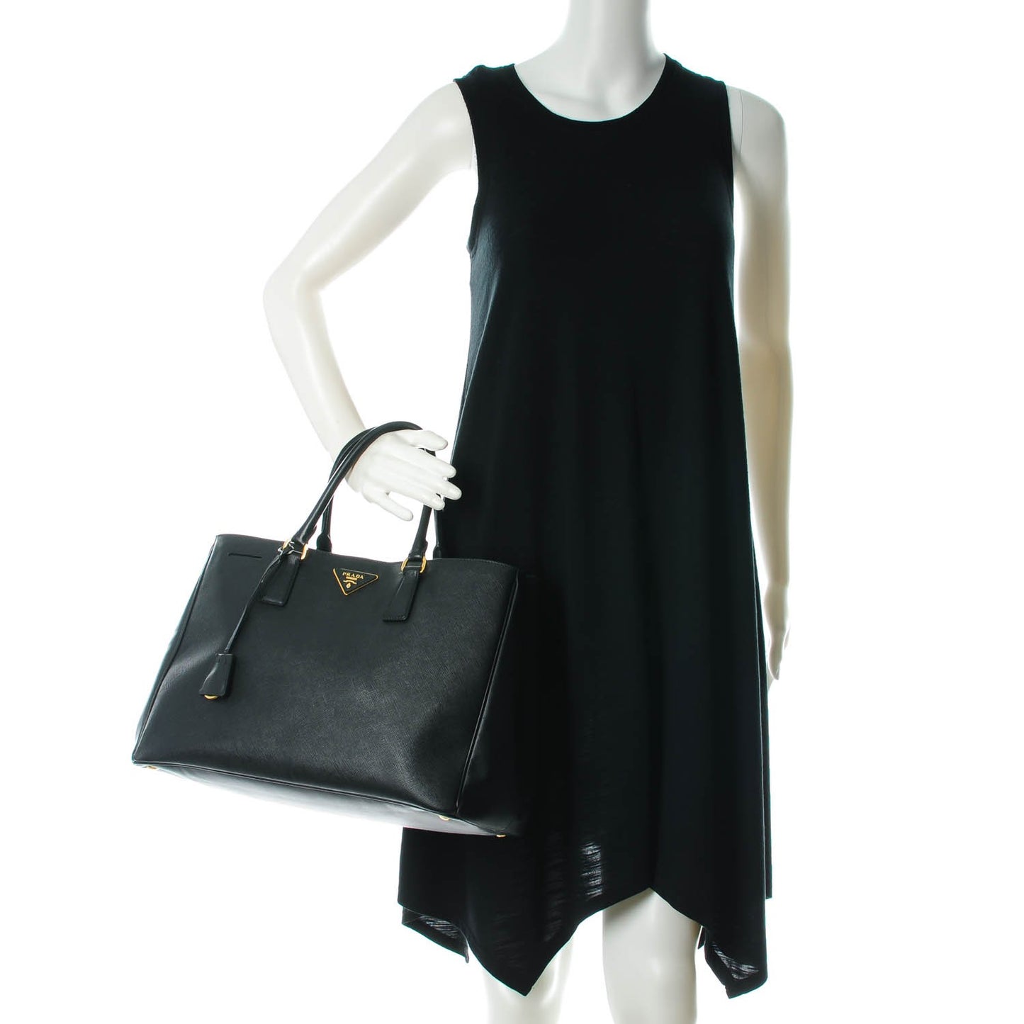 Saffiano Lux Large Tote Black