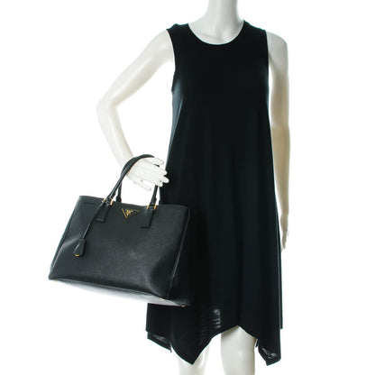 Prada Saffiano Lux Large Tote Black 2 of 10