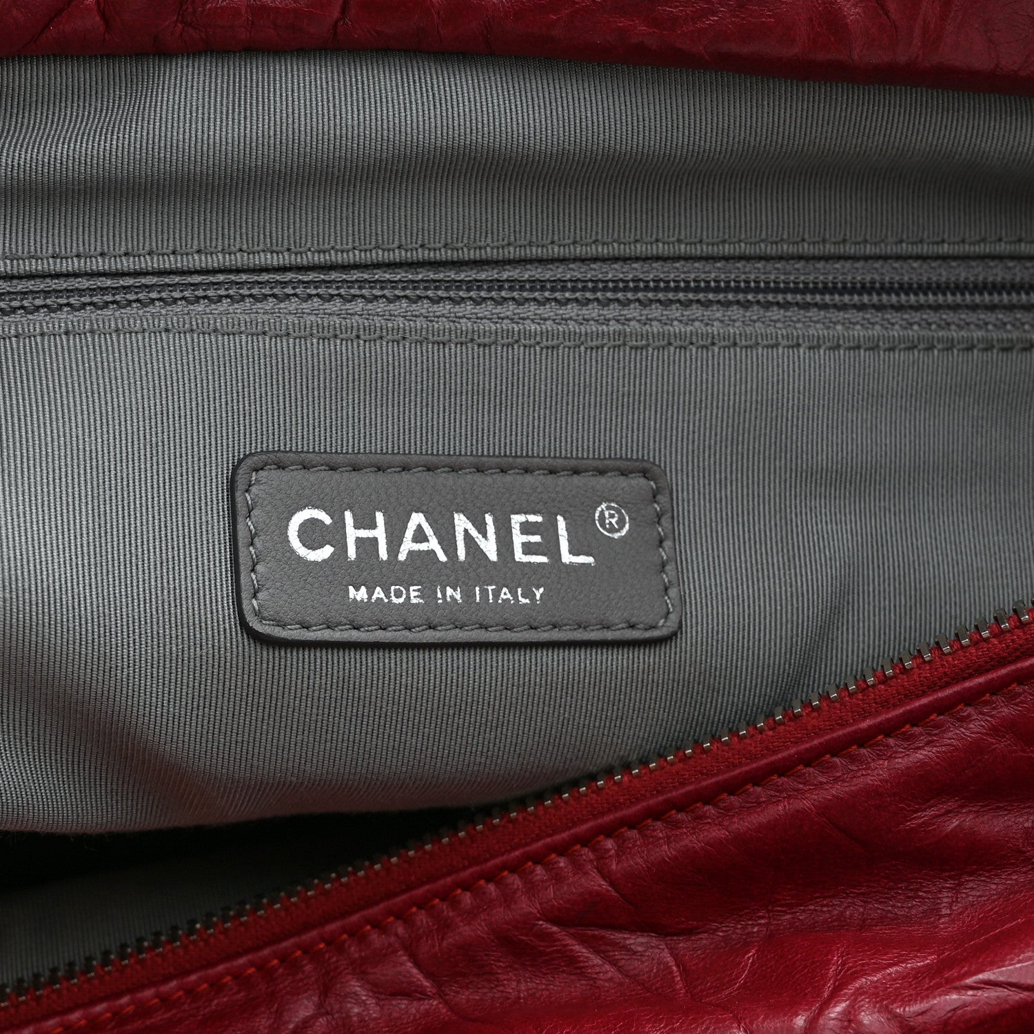 Chanel Calfskin Ultra Stitch Tote Dark Red 6 of 11
