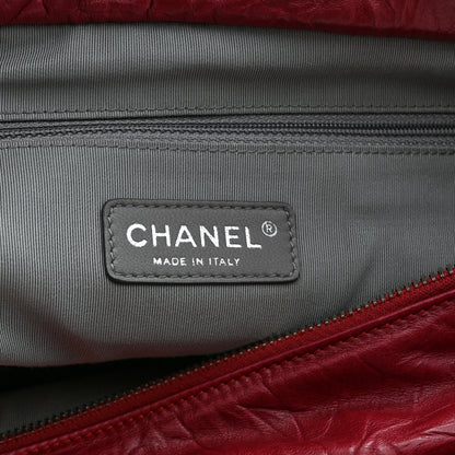 Chanel Calfskin Ultra Stitch Tote Dark Red 6 of 11