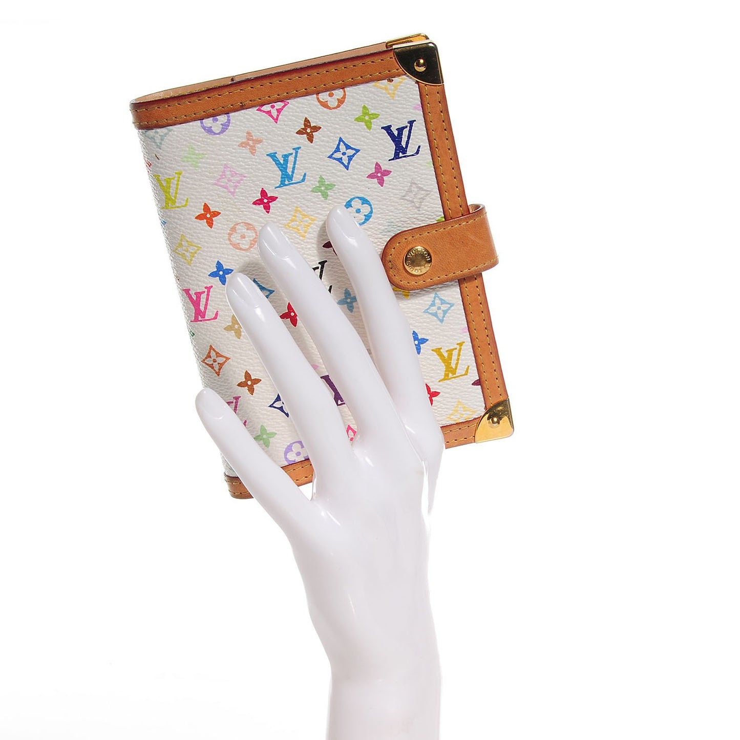 Monogram Multicolor Small Ring Agenda Cover White