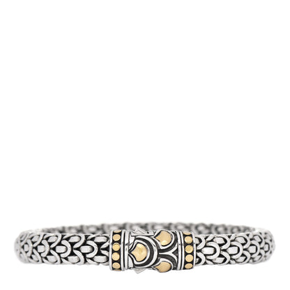 John Hardy Sterling Silver 18K Yellow Gold 8mm Naga Station Bracelet 1 of 4
