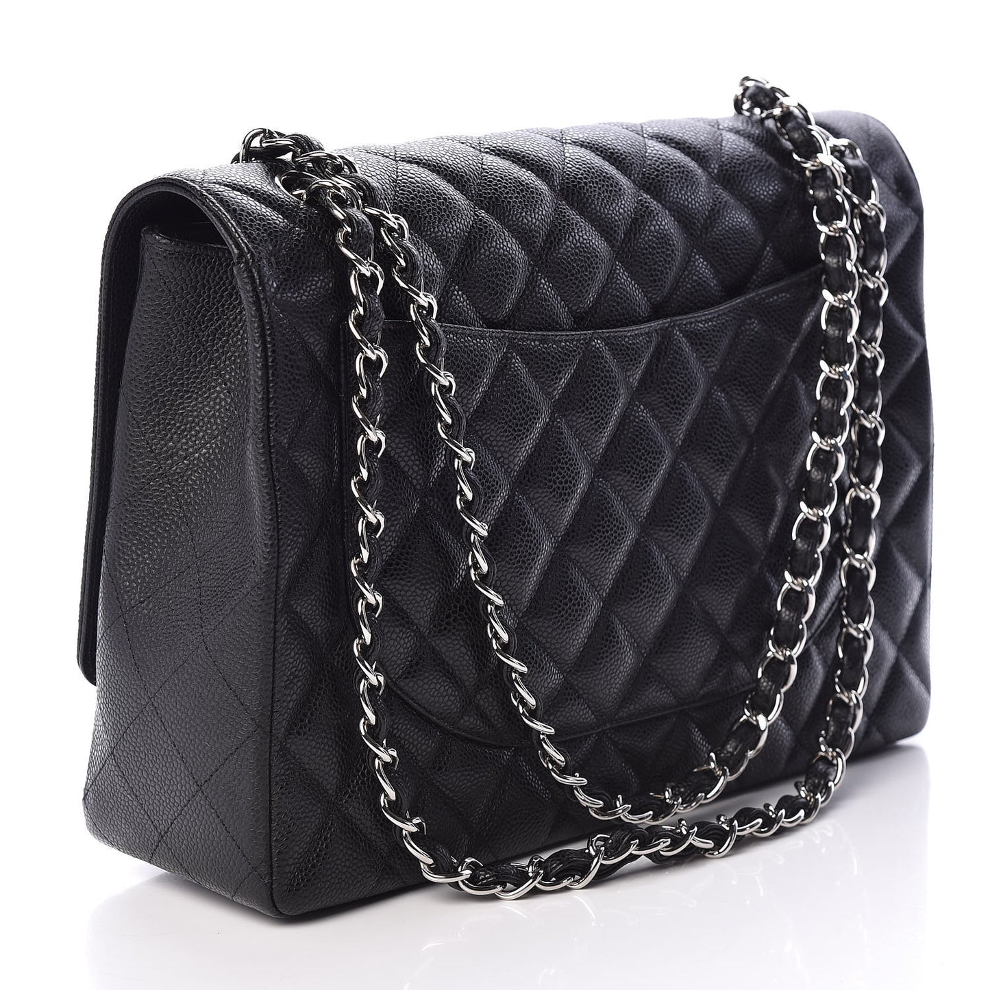Caviar Quilted Maxi Single Flap Black